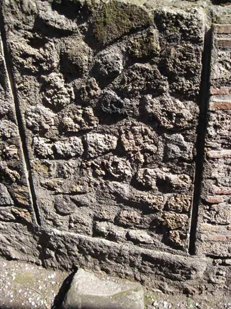 VIII.7.27 Pompeii. September 2010. Blocked doorway half way up passage around the area where it bends, looking east. Photo courtesy of Drew Baker.