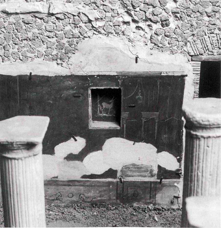 VIII.7.28 Pompeii. North portico wall on cork model of temple made by Giovanni Altieri in 1784.
Formerly in Medelhavsmuseet, Stockholm, Sweden, inventory number NM Drh Sk 281. Now deaccessioned.
Photo by Margareta Sjöblom. Medelhavsmuseet, Stockholm, Sweden.
See http://collections.smvk.se/carlotta-mhm/web/object/4072359
See Kockel V., 2004. Towns and Tombs: Three-Dimensional Documentation of Archaeological Sites in The Kingdom of Naples in the Late Eighteenth and Early Nineteenth Centuries, fig. 2.