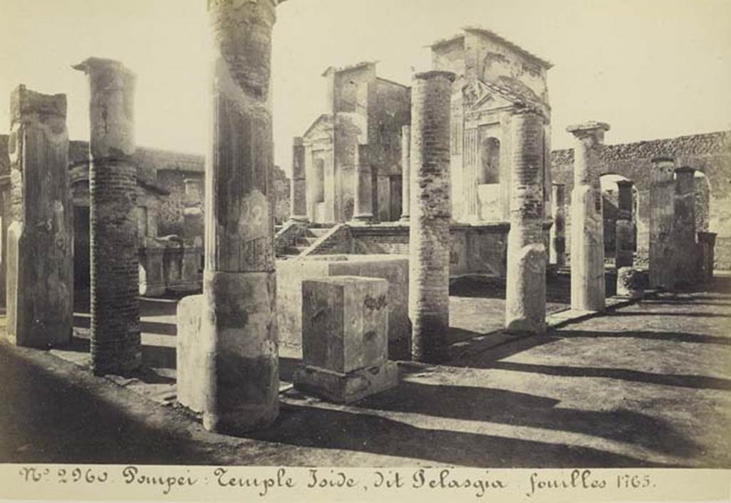 VIII.7.28 Pompeii. North portico from north-east corner of portico at entrance. 
Old undated photograph by Amodio no. 2960, album dated c.1873. 
Photo courtesy of Rick Bauer.