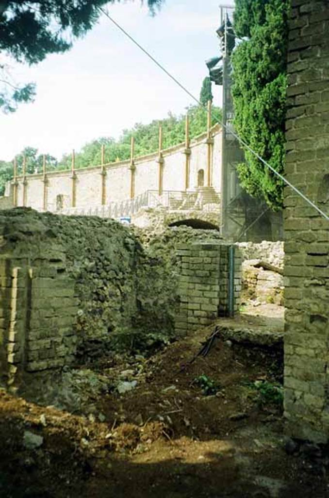 VIII.7.28 Pompeii. July 2010. Irregular shaped sacred room. West wall. Looking south west at south wall. Photo courtesy of Rick Bauer.