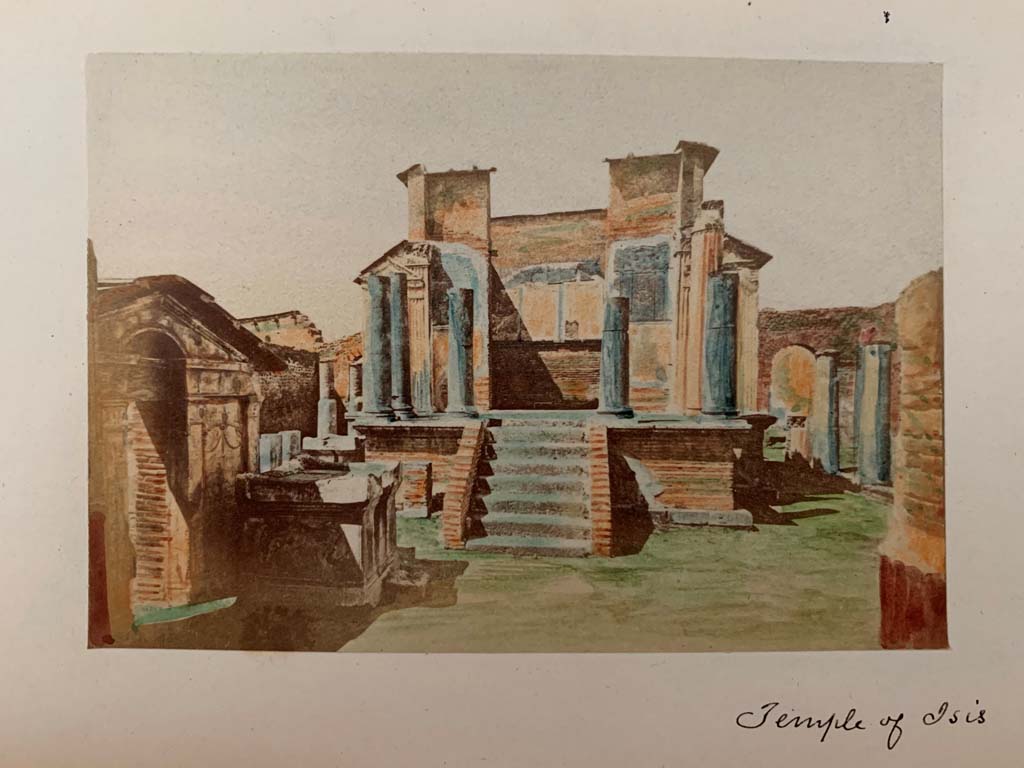VIII.7.28 Pompeii. From a coloured album by M. Amodio, dated c.1880. Looking west. 
Photo courtesy of Rick Bauer.
