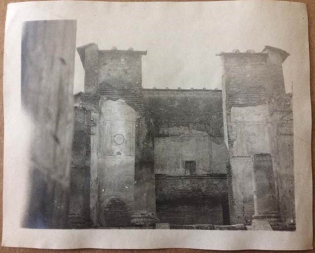VIII.7.28 Pompeii. August 27, 1904.  Looking west towards cella. Photo courtesy of Rick Bauer.
