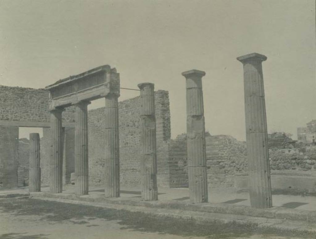 VIII.7.30 Pompeii. 5th June 1925. Triangular Forum looking north along the east side to the entrance. Photo courtesy of Rick Bauer.