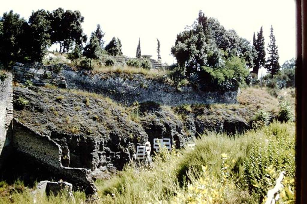 Outside the Pompeii city walls, looking at the Triangular Forum. 1959. Photo by Stanley A. Jashemski.
Source: The Wilhelmina and Stanley A. Jashemski archive in the University of Maryland Library, Special Collections (See collection page) and made available under the Creative Commons Attribution-Non Commercial License v.4. See Licence and use details.
J59f0411