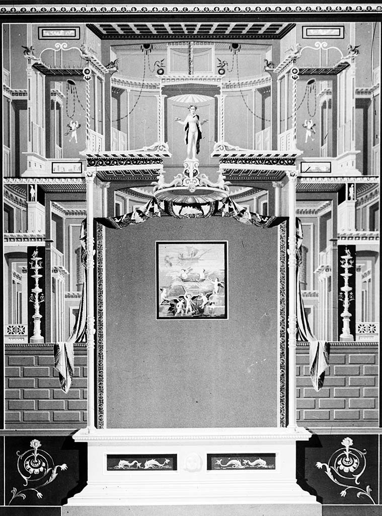 IX.1.22 Pompeii. Room 7, tablinum. Photo by Tatiana Warscher of painting of wall decoration. W.347. 
Photo © Deutsches Archäologisches Institut, Abteilung Rom, Arkiv.