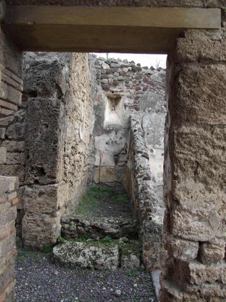 IX.1.22 Pompeii. December 2007. Room 15, ramp or steps to upper floor in small room north of room 13.