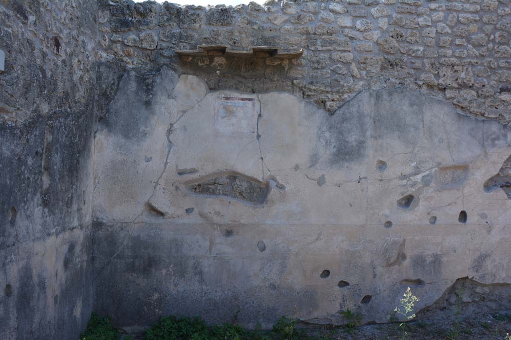 IX.1.22 Pompeii. September 2019. Room 19, west wall at south end with remains of wall painting.
Foto Annette Haug, ERC Grant 681269 DÉCOR