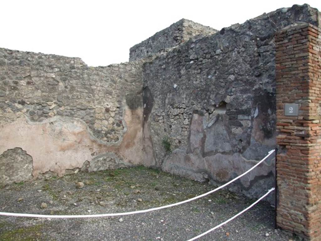 IX.2.2 Pompeii. December 2007. Looking towards south-east corner of shop.
