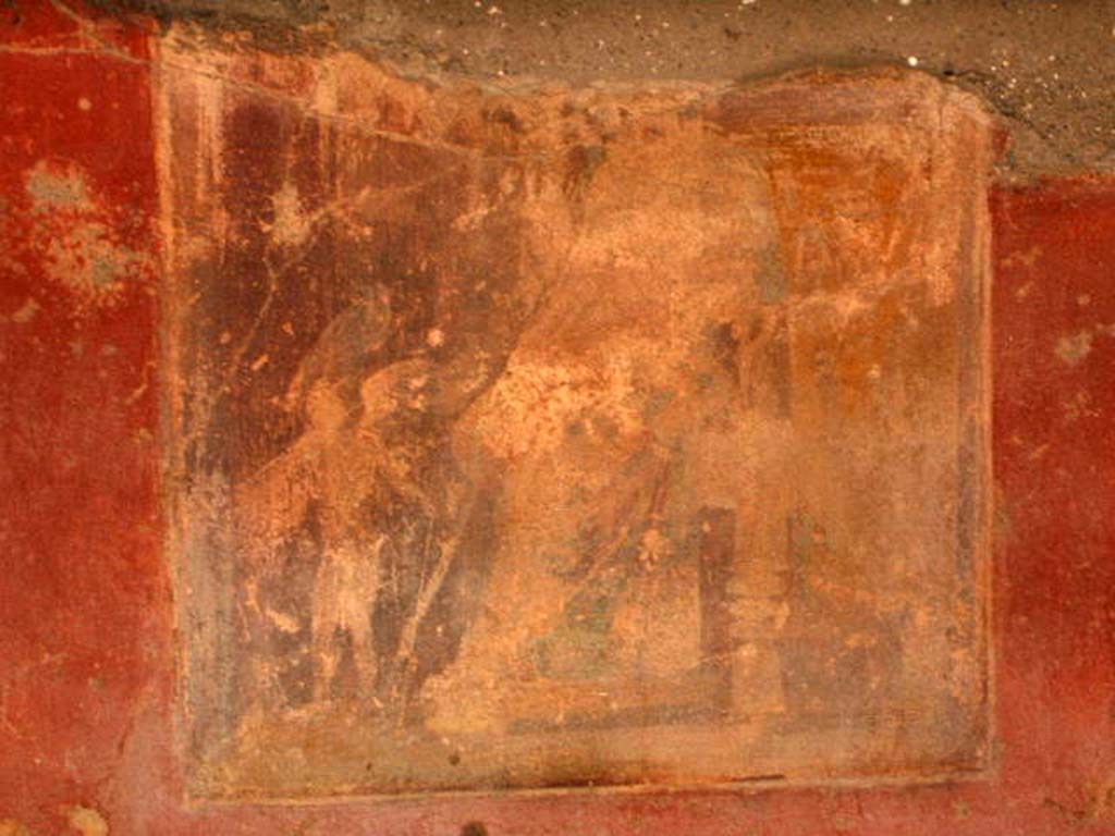 IX.2.21 Pompeii. May 2005. Room 3, wall painting of Venus punishing cupids, from west wall.  
See Pappalardo, U., 2001. La Descrizione di Pompei per Giuseppe Fiorelli (1875). Napoli: Massa Editore. (p.143).
See Sogliano, A., 1879. Le pitture murali campane scoverte negli anni 1867-79. Napoli: Giannini. (p.65, no.380)