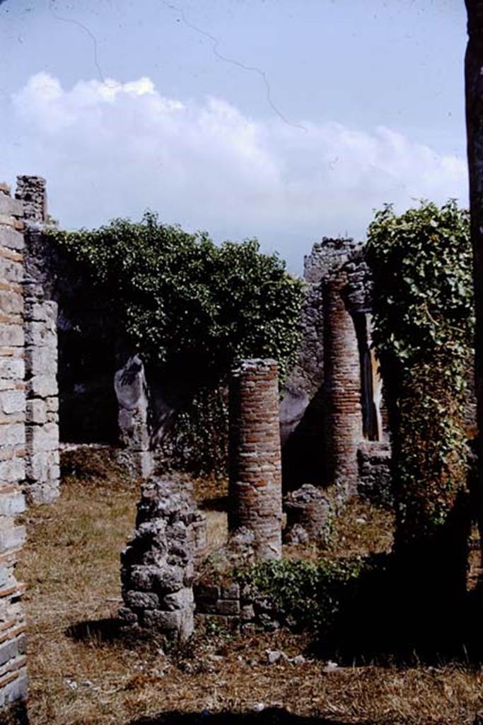 IX.2.27 Pompeii. 1964. Looking south-east from entrance doorway.   Photo by Stanley A. Jashemski.
Source: The Wilhelmina and Stanley A. Jashemski archive in the University of Maryland Library, Special Collections (See collection page) and made available under the Creative Commons Attribution-Non Commercial License v.4. See Licence and use details.
J64f1307
