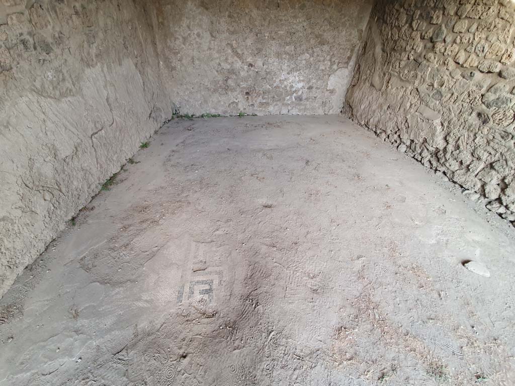 IX.2.27 Pompeii. September 2019. Looking east across flooring with remaining black and white mosaic.
Foto Annette Haug, ERC Grant 681269 DÉCOR.