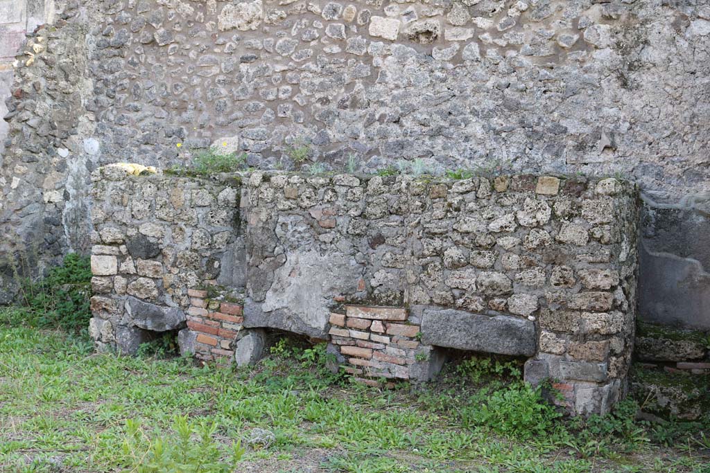 IX.3.2 Pompeii. December 2018. 
Looking towards three masonry boilers against south wall of former atrium. Photo courtesy of Aude Durand.