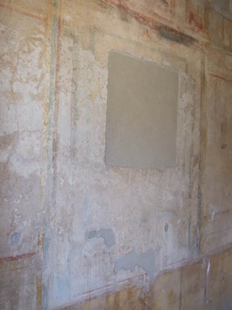 IX.3.5 Pompeii. March 2009. Room 5, centre panel in west wall.
Wall painting of Phrixus and Helle?. Now in Naples Archaeological Museum.  Inventory number 8896. See Helbig, W., 1868. Wandgemälde der vom Vesuv verschütteten Städte Campaniens. Leipzig: Breitkopf und Härtel. 1253. See Bragantini, de Vos, Badoni, 1986. Pitture e Pavimenti di Pompei, Parte 3. Rome: ICCD. (p.436) See Richardson, L., 2000. A Catalog of Identifiable Figure Painters of Ancient Pompeii, Herculaneum. Baltimore: John Hopkins. (p.158)