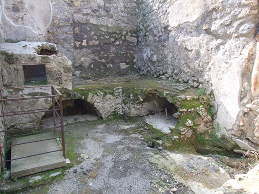 IX.3.5 Pompeii. March 2009.  Room 9, oven and hearth in kitchen.