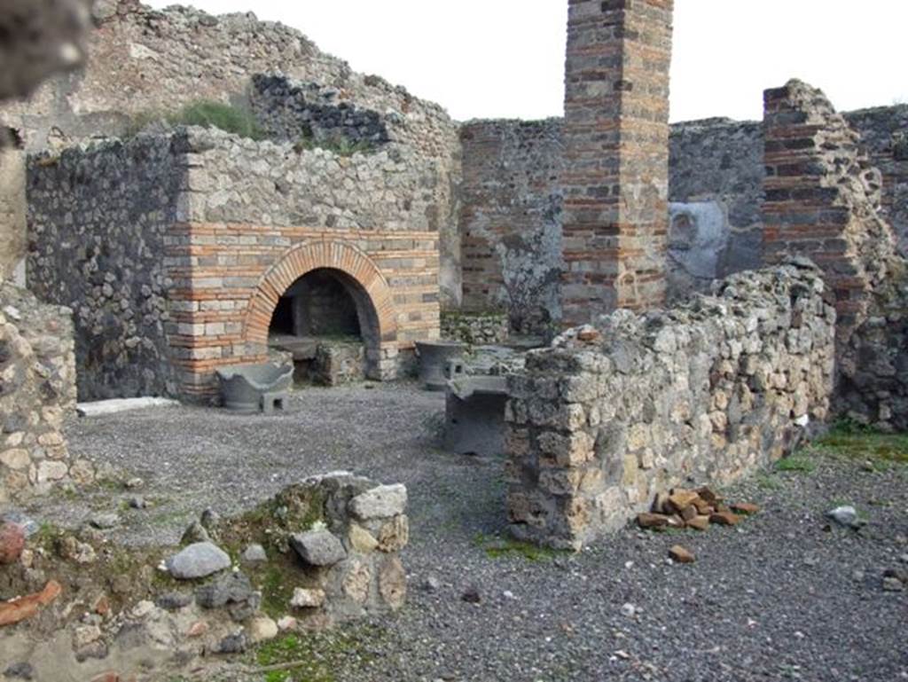 IX.3.12 Pompeii. December 2007. Looking north-east across room to west of kitchen.