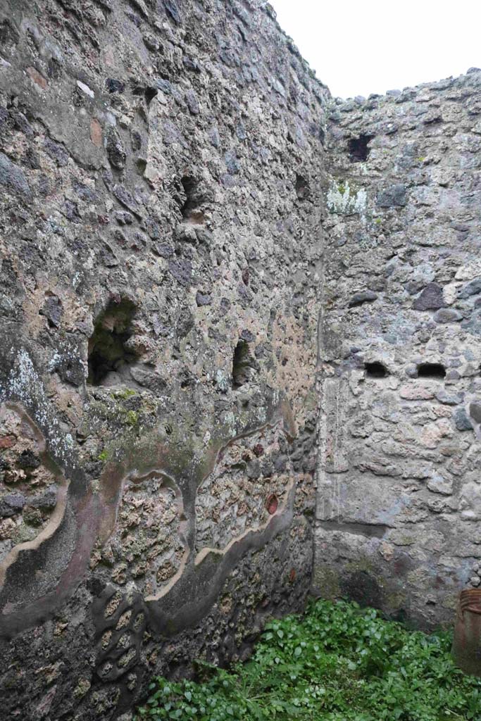 IX.3.13 Pompeii. December 2018. 
Kitchen, looking towards south wall and south-west corner. Photo courtesy of Aude Durand.