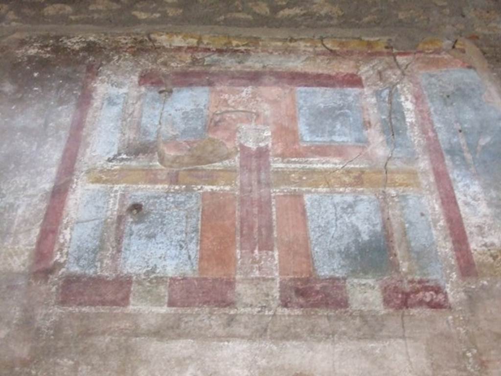 IX.3.19 Pompeii. December 2007. Room 11, wall painting on west wall of oecus on north-west side of corridor.