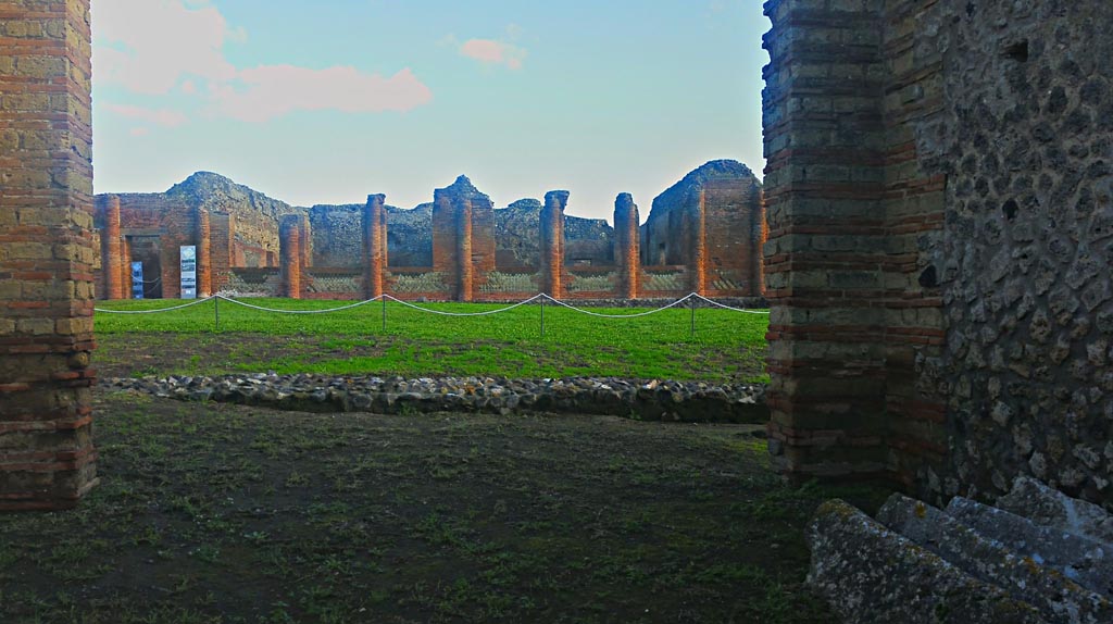 IX.4.5 Pompeii. December 2019.
Looking east from entrance into Central Baths on east side of Via Stabiana. Photo courtesy of Giuseppe Ciaramella.