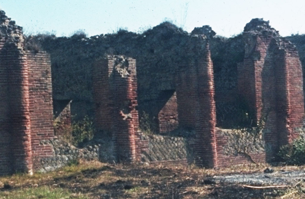 IX.4.18 Pompeii. Apodyterium or frigidarium “p”. Looking east across palaestra “d”. 
Photographed 1970-79 by Günther Einhorn, picture courtesy of his son Ralf Einhorn.