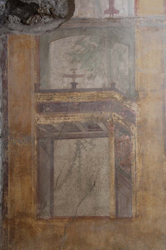 IX.5.2 Pompeii. May 2019. Room ‘u’, detail from west wall at south end.
Foto Christian Beck, ERC Grant 681269 DÉCOR.