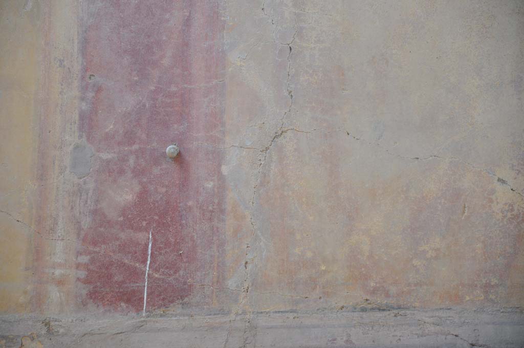 IX.5.2 Pompeii. July 2017. Room ‘u’, lower north side of painting above central painting on upper west wall.
Foto Annette Haug, ERC Grant 681269 DÉCOR