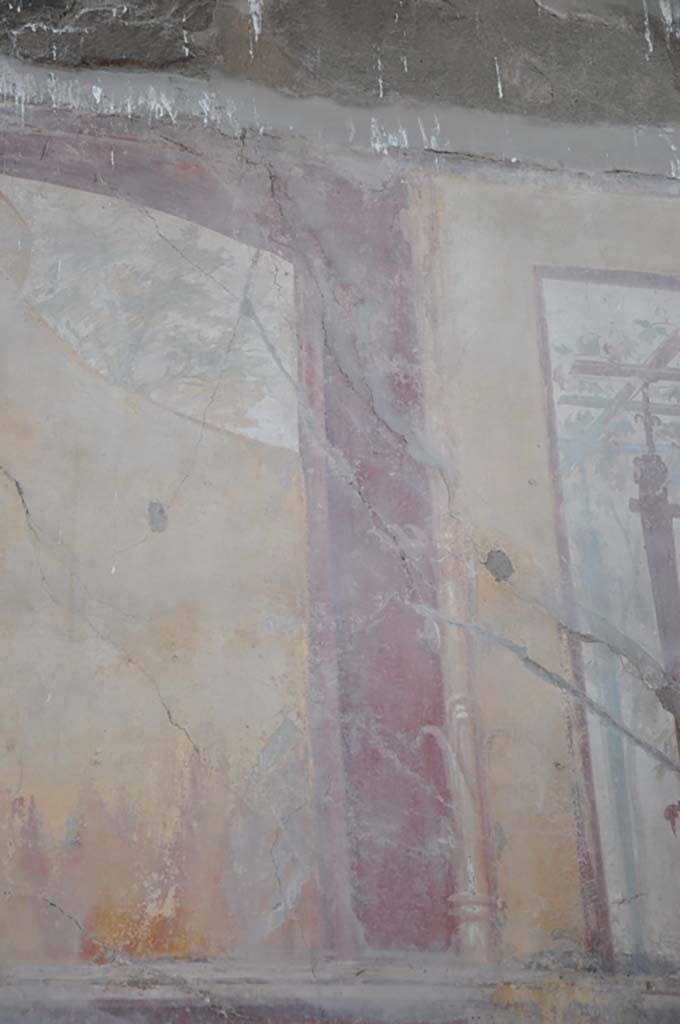 IX.5.2 Pompeii. July 2017. Room ‘u’, south side of painting above central painting on upper west wall.
Foto Annette Haug, ERC Grant 681269 DÉCOR