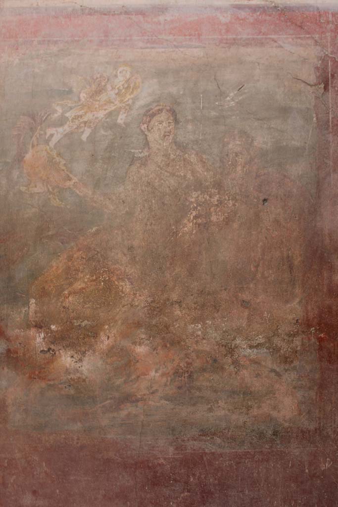 IX.5.2 Pompeii. May 2019. Room ‘u’, detail of central painting.
Foto Christian Beck, ERC Grant 681269 DÉCOR.