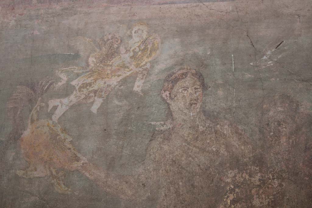 IX.5.2 Pompeii. May 2019. Room ‘u’, detail from central painting on west wall.
Foto Christian Beck, ERC Grant 681269 DÉCOR.