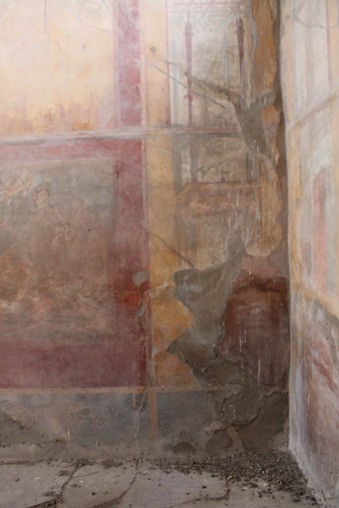 IX.5.2 Pompeii. May 2019. Room ‘u’, west wall at north end and north-west corner.
Foto Christian Beck, ERC Grant 681269 DÉCOR.