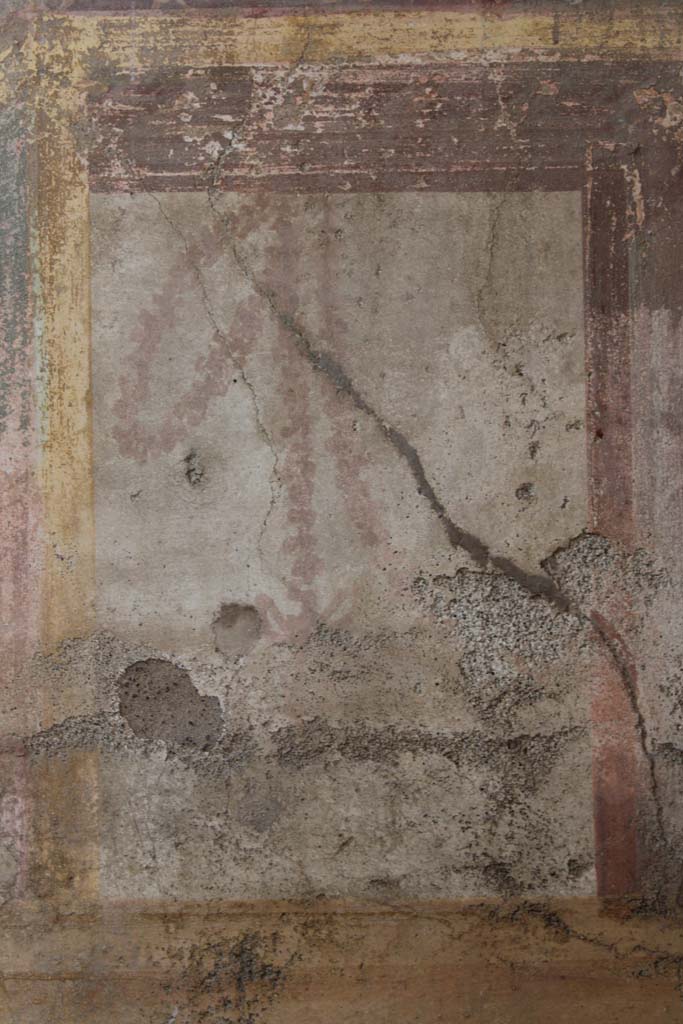 IX.5.2 Pompeii. May 2019. Room ‘u’, detail of east wall at south end.
Foto Christian Beck, ERC Grant 681269 DÉCOR.