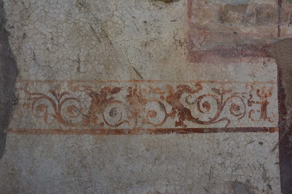 IX.5.2 Pompeii. March 2017. Room ‘c’, painted decoration on south wall at east end.
Foto Christian Beck, ERC Grant 681269 DÉCOR.