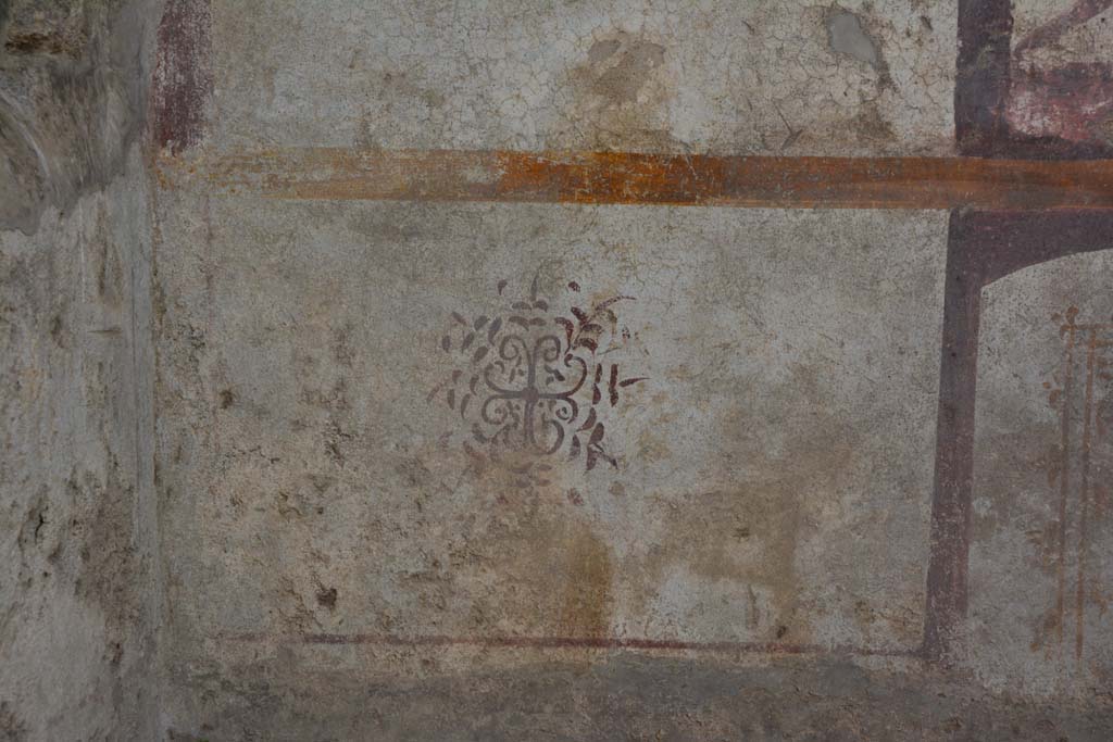 IX.5.2 Pompeii. March 2017. Room ‘c’, painted zoccolo/dado from south wall at east end.
Foto Christian Beck, ERC Grant 681269 DÉCOR.