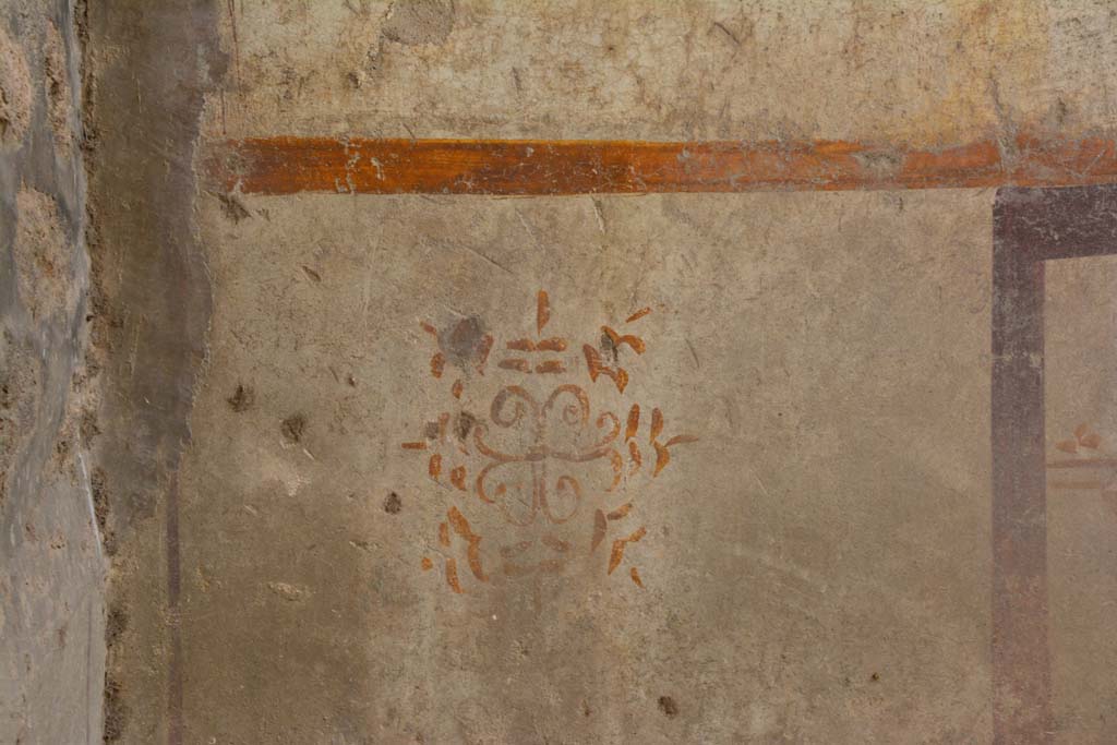 IX.5.2 Pompeii. May 2019. Room ‘c’, detail of zoccolo on west wall in south-west corner.
Foto Christian Beck, ERC Grant 681269 DÉCOR.