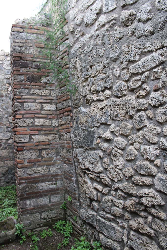 IX.5.4 Pompeii. March 2019. 
Room e, looking south along west wall towards pilaster dividing room.
Foto Christian Beck, ERC Grant 681269 DÉCOR.
