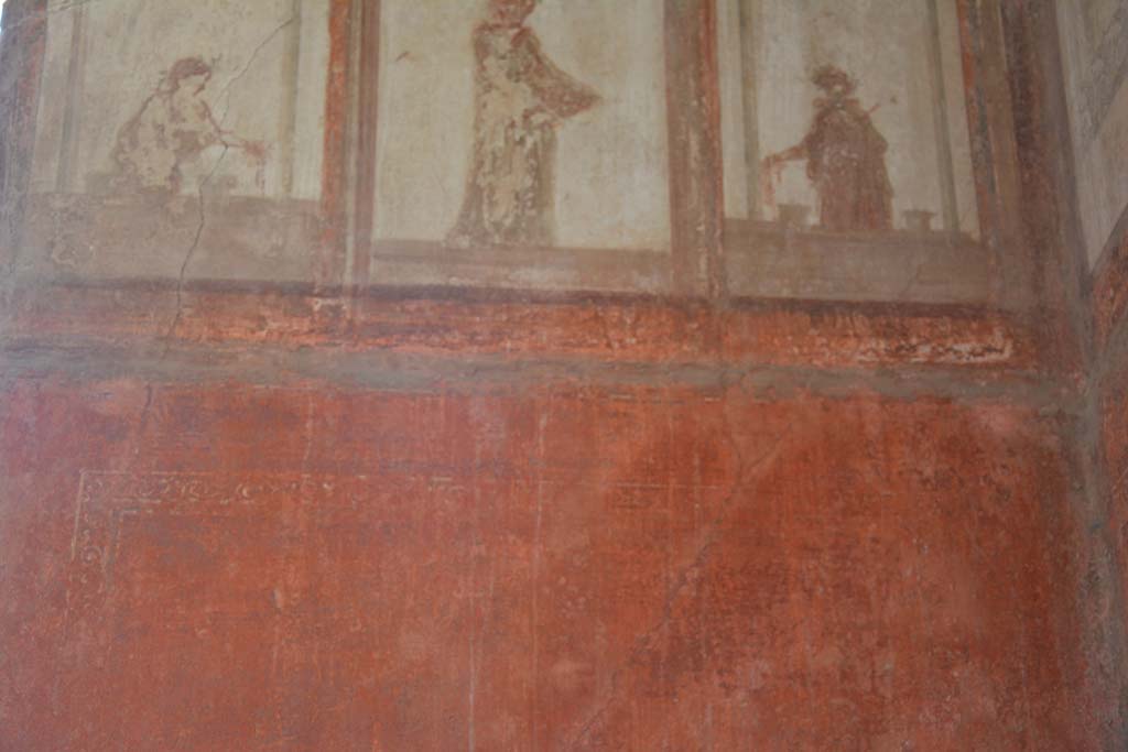 IX.5.6 Pompeii. May 2017. Room i, upper north wall in north-east corner, detail of border edging.   
Foto Christian Beck, ERC Grant 681269 DÉCOR.