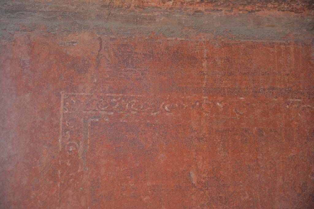 IX.5.6 Pompeii. May 2017. Room i, detail of carpet border edging on north wall in north-east corner.   
Foto Christian Beck, ERC Grant 681269 DÉCOR.
