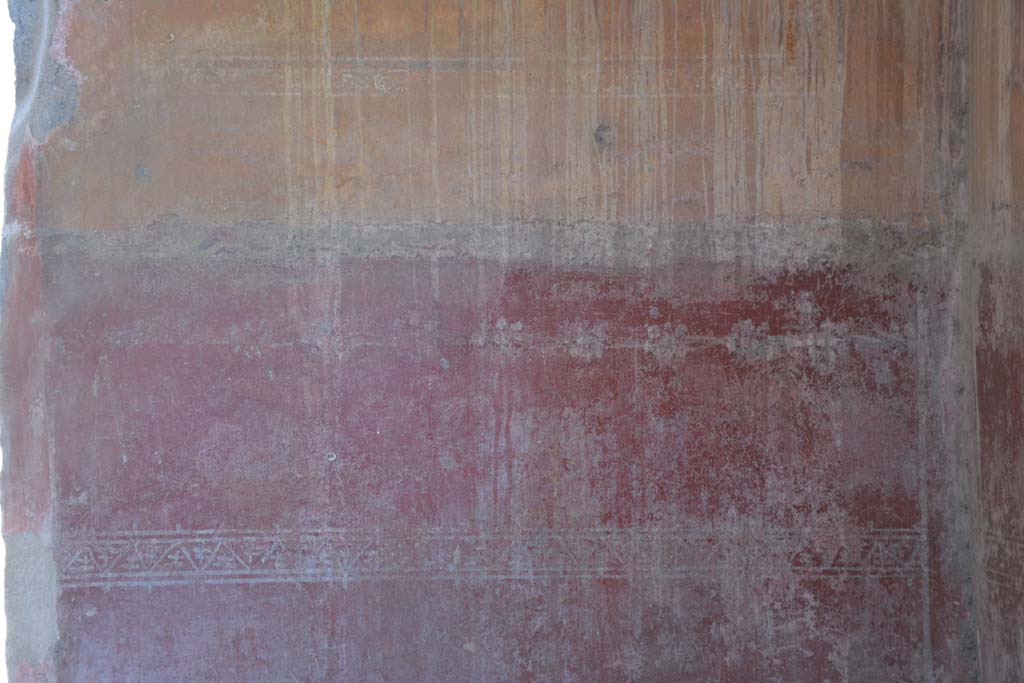 IX.5.6 Pompeii. May 2017. Room i, detail from zoccolo on north wall in north-east corner.   
Foto Christian Beck, ERC Grant 681269 DÉCOR.