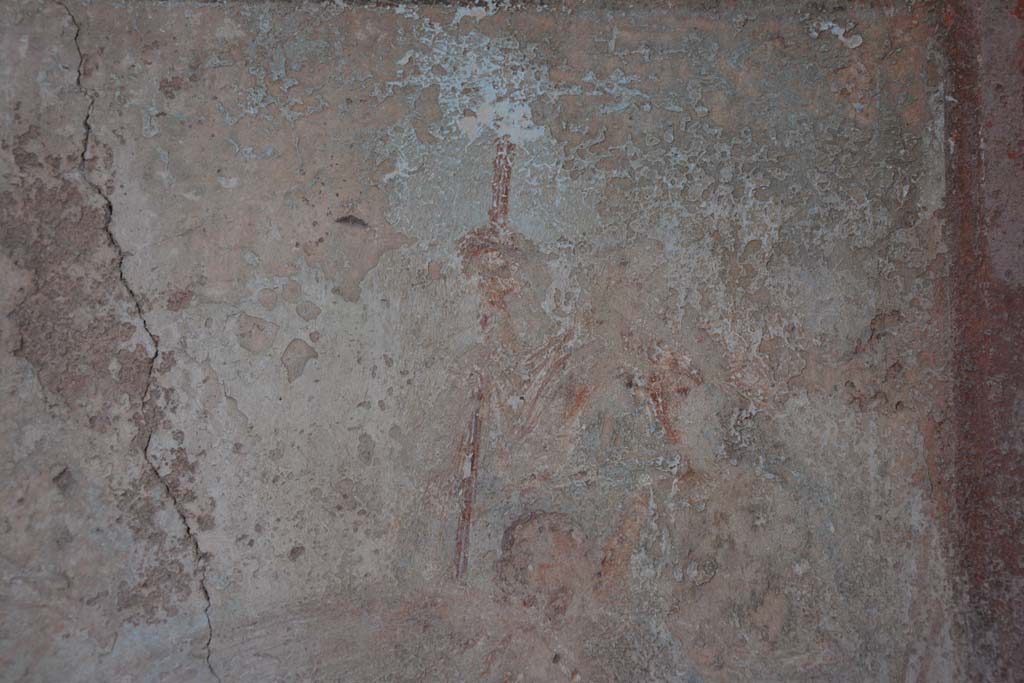IX.5.6 Pompeii. May 2017. Room i, detail from upper right (south) side of central wall painting on east wall.       
Foto Christian Beck, ERC Grant 681269 DÉCOR.