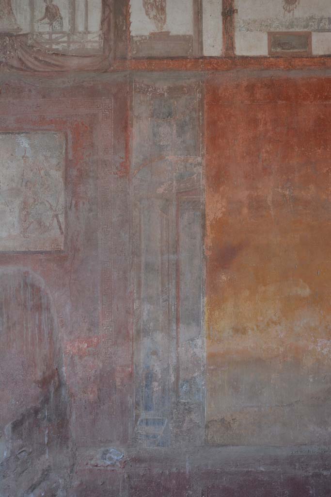 IX.5.6 Pompeii. May 2017. 
Room i, panel separating central red panel from yellow side panel.         
Foto Christian Beck, ERC Grant 681269 DÉCOR