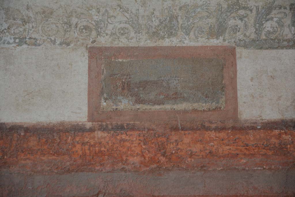 IX.5.6 Pompeii. May 2017. Room i, upper east wall at south end, painted panel.     
Foto Christian Beck, ERC Grant 681269 DÉCOR.