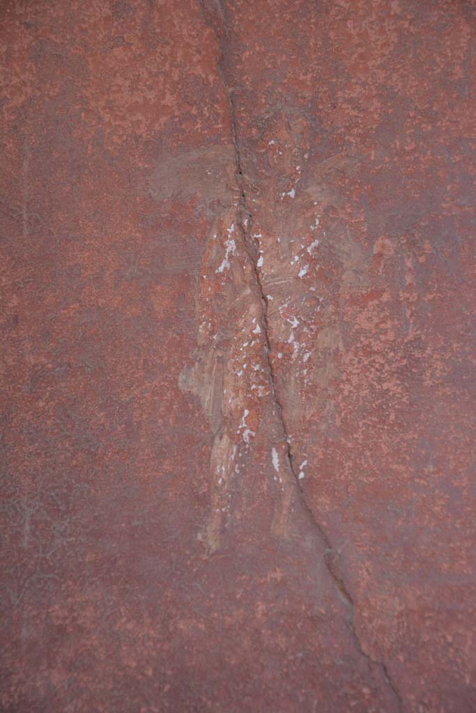IX.5.6 Pompeii. May 2017. 
Room i, detail of figure in centre of panel on south wall in south-east corner.       
Foto Christian Beck, ERC Grant 681269 DÉCOR.