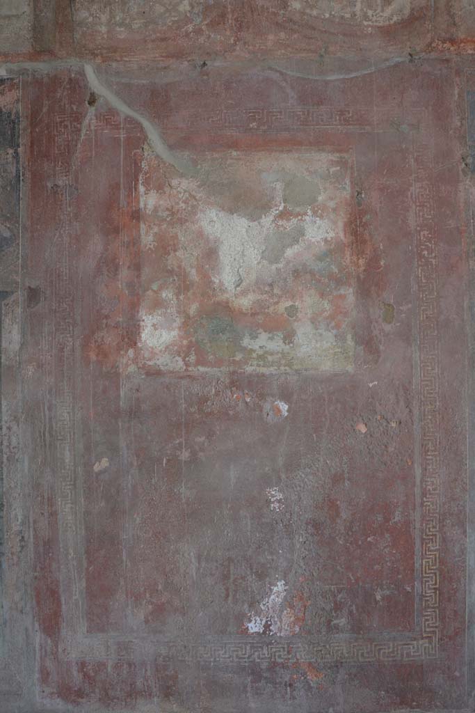 IX.5.6 Pompeii. May 2017. Room i, detail of central panel on west wall. 
Foto Christian Beck, ERC Grant 681269 DÉCOR.