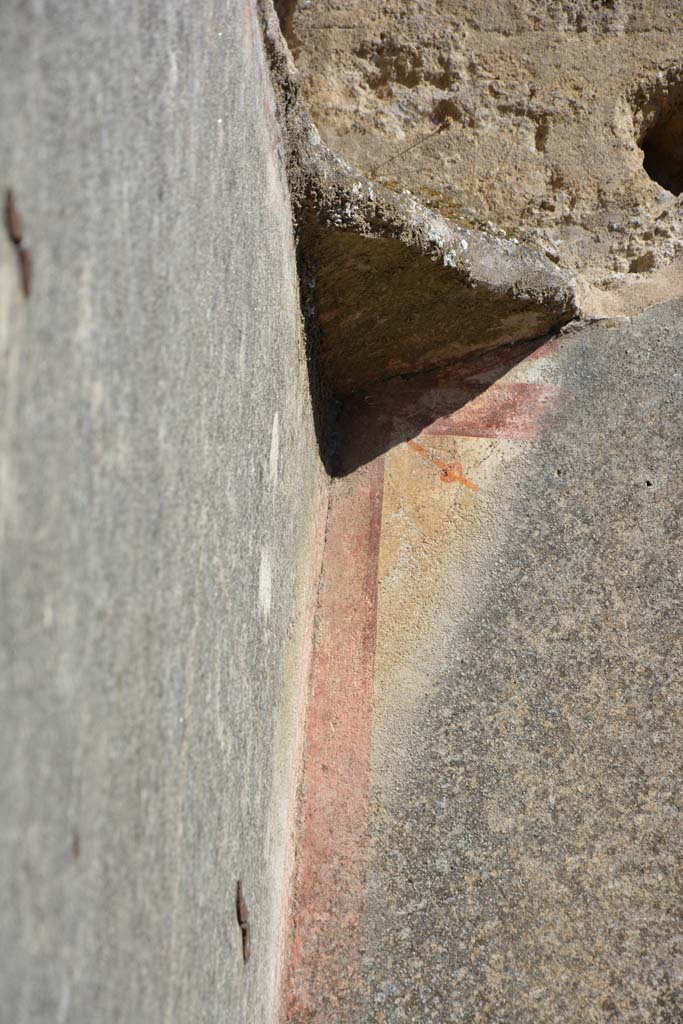 IX.5.6 Pompeii. May 2017. 
Room o, looking towards upper south wall with ceiling, in south-east corner. 
Foto Christian Beck, ERC Grant 681269 DÉCOR.