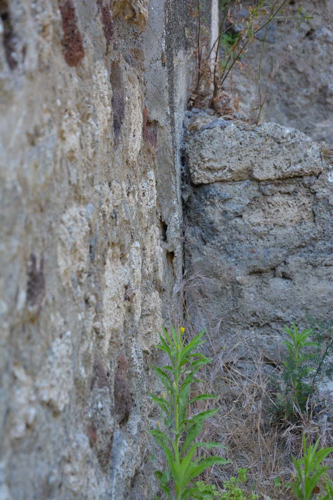 IX.5.6 Pompeii. May 2017. 
Room u, looking north towards detail of south side of masonry basin and west wall of garden area.   
Foto Christian Beck, ERC Grant 681269 DÉCOR.