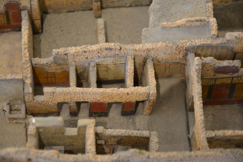 IX.5.6 Pompeii.  July 2017. Looking west at rear of house.     
From cork model in Naples Archaeological Museum.
Foto Annette Haug, ERC Grant 681269 DÉCOR