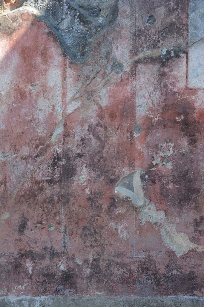 IX.5.6 Pompeii. May 2017. 
West ala d, south wall, detail of carpet border edging on side and central panel.
Foto Christian Beck, ERC Grant 681269 DÉCOR.
