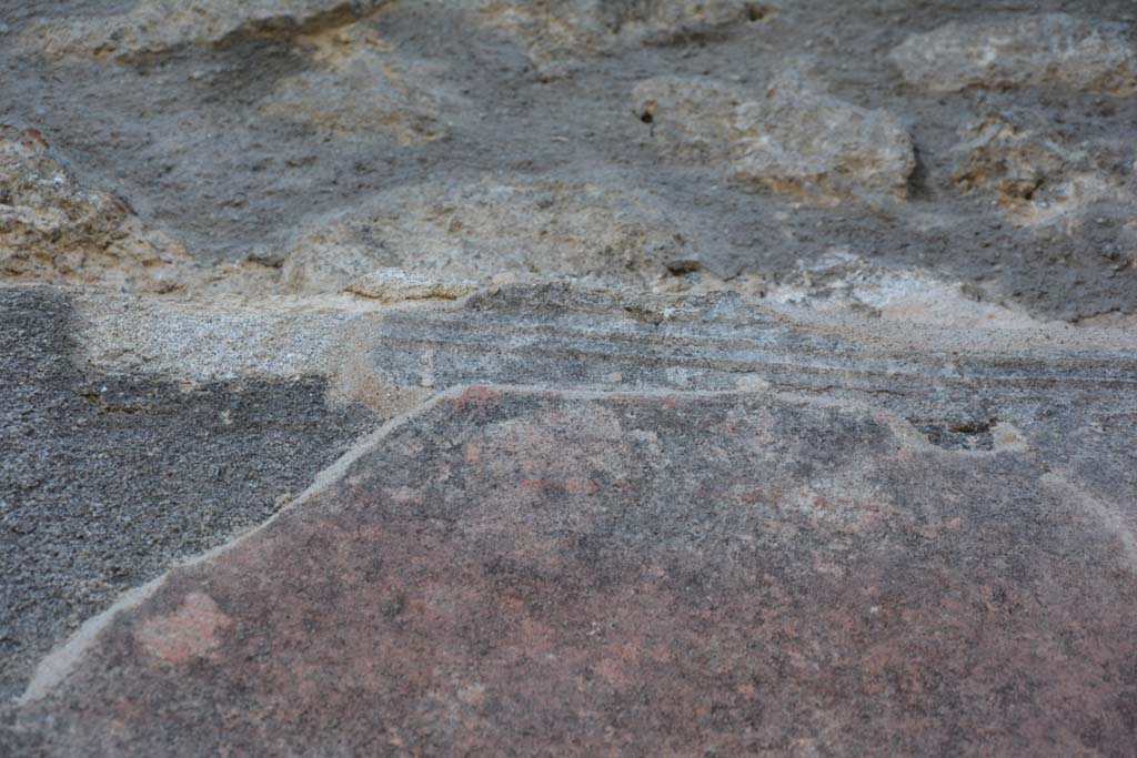 IX.5.6 Pompeii. May 2017. West ala d, upper west wall at north end, detail of remains of stucco decoration. 
Foto Christian Beck, ERC Grant 681269 DÉCOR.