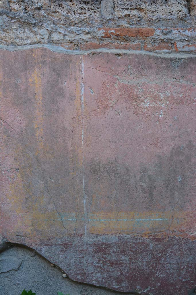 IX.5.6 Pompeii. May 2017. Room f, detail of painted decoration from south wall.  
Foto Christian Beck, ERC Grant 681269 DÉCOR.
