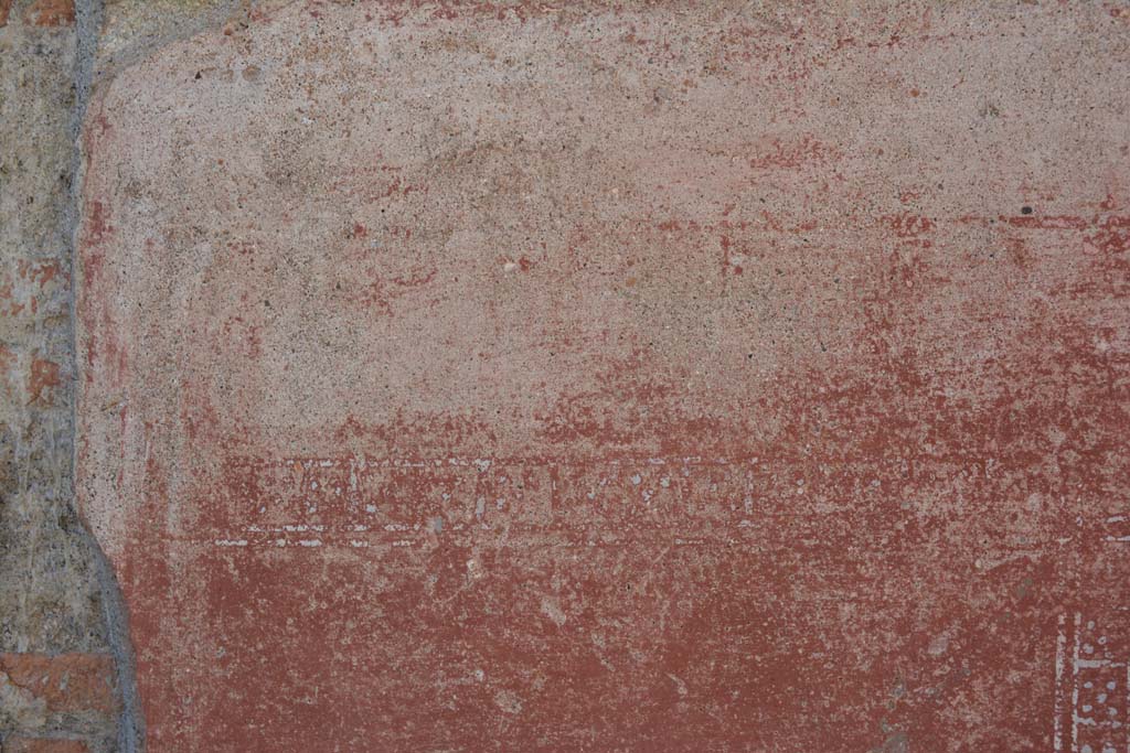 IX.5.6 Pompeii. May 2017. East ala e, detail of painted carpet border from north wall. 
Foto Christian Beck, ERC Grant 681269 DÉCOR.