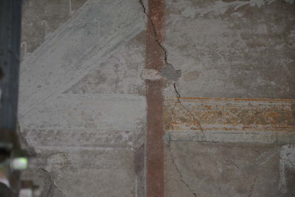 IX.5.6 Pompeii. May 2017. Room g, detail of painted decoration from upper south wall at west end. 
Foto Christian Beck, ERC Grant 681269 DÉCOR.